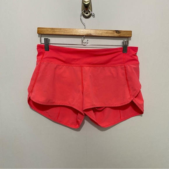 Lululemon Speed Up Shorts 2.5” Coral Pink Running Activewear Size 6 Athleisure - Picture 1 of 10